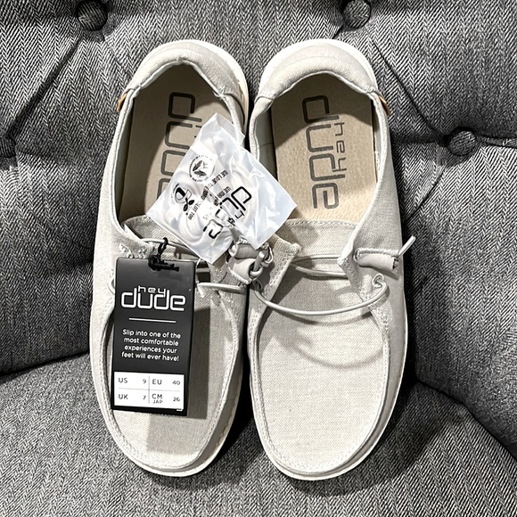 Hey Dude Wendy Chanbray Light Grey, two size 9, one size 8 - Picture 1 of 4